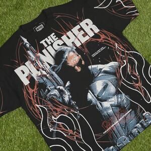 Marvel x The Punisher Comics AOP Graphic Crewneck T-Shirt Men's Size (M) Tee New